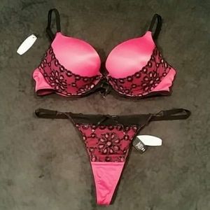 Bra and thong panty set